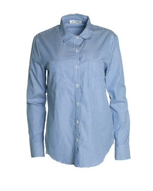 Anine Bing, gestreept shirt in blauw en wit