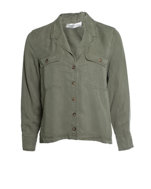 Anine Bing, Groene shirt met zakken