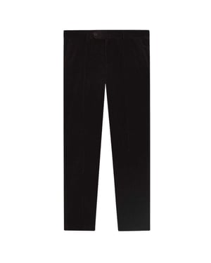 Boss Mannen Beckham Gestreepte Plissee Voorkant Broek (Bruin)