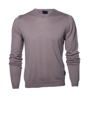 Lanvin, grijze wollen v-hals trui