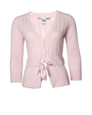 Diane Von Furstenberg, Roze cardigan met strik