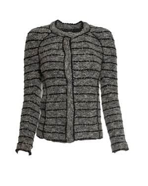 Isabel Marant Étoile, grijze en zwarte tweed jacket