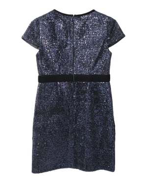 Maje Glanzende Mini Jurk in Marineblauwe Pailletten