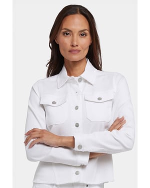 Gerafelde Zoomjack in Stretch Twill