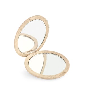 Mirror Dubbele Opvouwbare Tas Van Natuurlijke Vezels X4 #beige