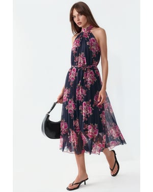 Floral Maxi-jurk met Strikdetail