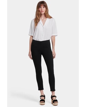 Ami Skinny Enkellange Pull-On Jeans In Soft-Contour Denim™ Met Zij-splitten