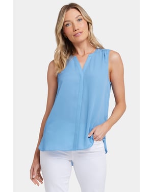 Mouwloze Pintuck Blouse
