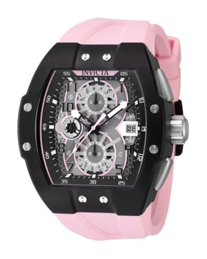 Invicta Racing 48336 Herenhorloge - Quartz Uurwerk - Roestvrij Staal met Zwarte Wijzerplaat - 47 mm