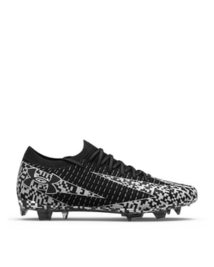 Under Armour Unisex voetbalschoenen voor volwassenen, Elite 3, voor harde ondergrond (Zwart, Wit)