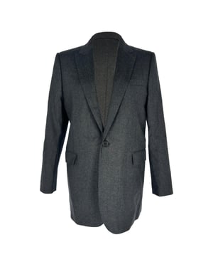 Celine single-breasted gestructureerde blazer van zwarte wol
