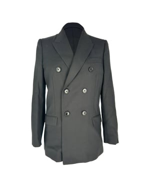 Celine double-breasted getailleerde blazer van zwarte wol.