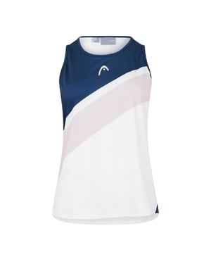 Head Tanktop met kleurblokken voor dames (Wit/Navy/Roze)