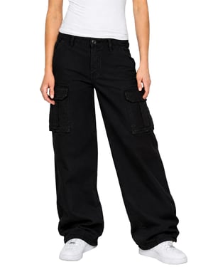 Enzo | Dames Cargo Baggy Jeans