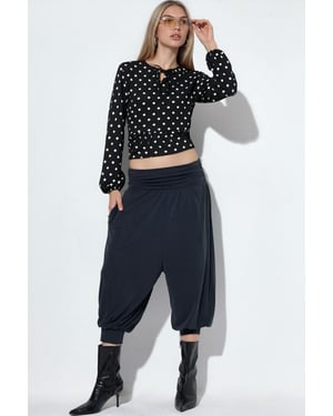 Dames Modal Polyester Capri Salwar Broek