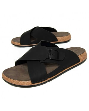 Montevita Heren Casual Sandalen met Gekruiste Bandjes, Zwart