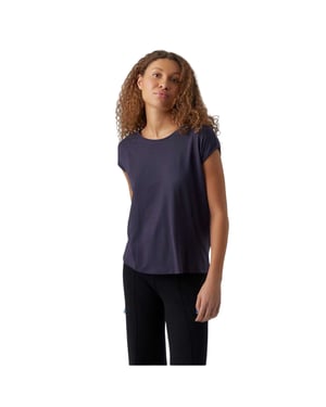 Vero Moda Ava effen T-shirt voor dames (Nachtelijke hemel)