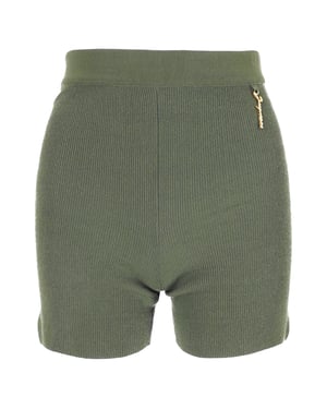 Jacquemus Le Short Pralu gebreide shorts in groene viscose