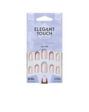 Luxe Looks Nails With Glue Oval Limited Ed #tip Top