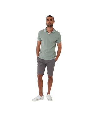 Threadbare Polo met kraag voor heren (Salie)