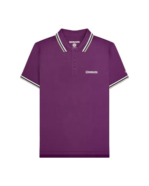 Lambretta Herenpoloshirt met drie punten (Winterbloei/Wit/Navy/Cashew)