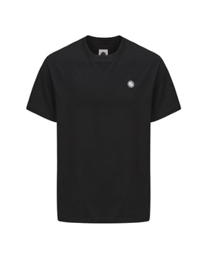 Pretty Green Heren-T-shirt met logo op de borst en ronde hals (Zwart)