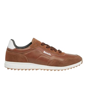 Bench Heren Brooke suède platte sportschoenen (Tan)