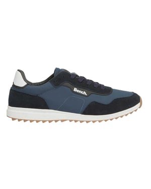 Bench Heren Brooke suède platte sportschoenen (Marine)