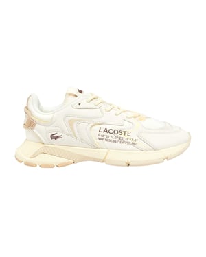 Lacoste Heren L003 Neo Leren Trainers (Gebroken wit)