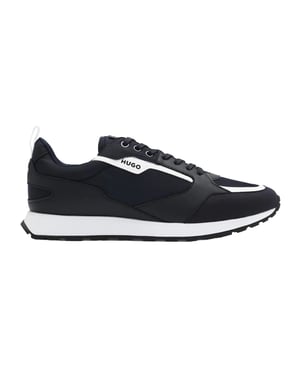 Hugo Icelin leren sneakers voor heren (Donkerblauw)