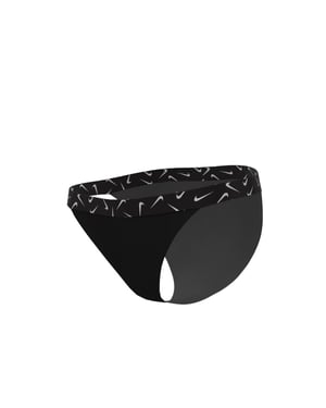 Nike Bikinibroekjes met logo voor dames (Zwart)