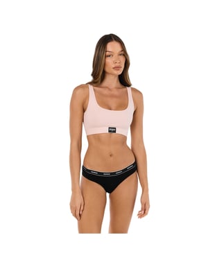 Hugo Slipjes met middelhoge taille voor dames (Zwart, Wit)
