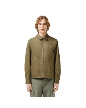 Lacoste Bomberjack met logo voor heren (Groen)