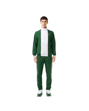 Lacoste Kinder-trainingsjack met logo, standaardmodel (Groen/Wit)