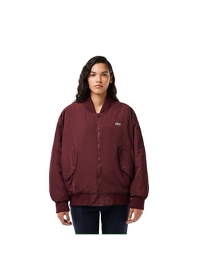 Lacoste Oversized bomberjack voor dames (Rood)