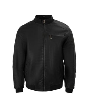 Firetrap Bomberjack voor heren met gewassen look (Zwart)