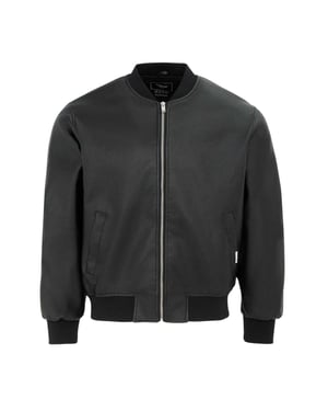 Firetrap PU-bomberjack voor heren (Zwart)