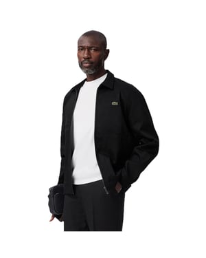 Lacoste Bomberjack met logo voor heren (Zwart)