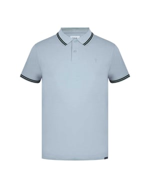 Firetrap Heren Lazer-logo katoenen poloshirt (Blauw/Zwart)