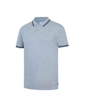 Firetrap Heren Lazer-logo katoenen poloshirt (Grijze Mergel)