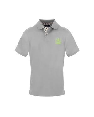 Aquascutum Heren Logo Katoenen Polo Shirt (Grijs)