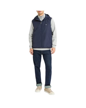 Gant Heren mouwloos gilet (Blauw)
