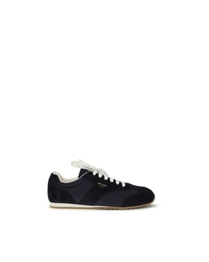 Prada Blauwe Kalfsleren Bos Taurus Sport Sneakers