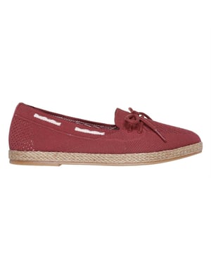 Skechers Platte jute sandalen voor dames (Donkere Roos)