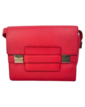 Delvaux Mini Madame Crossbodytas in rood leer