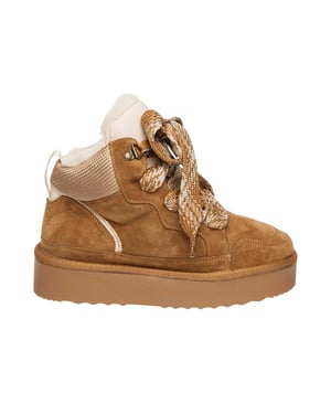 Steve Madden Dameslaarzen van suède met Paci-ruitjespatroon (Kastanjebruin/suède)