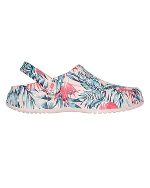 Skechers Archfitwave-klompen met bloemenmotief en open teen voor dames (Veelkleurig)