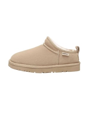 EverAu Dames/Dames Koe Suède Pantoffels (Zand)