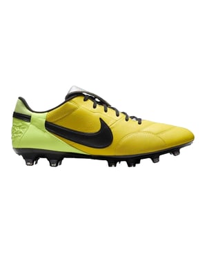 Nike Heren Premier 3 Classic Leather Firm Ground Voetbalschoenen (Volt/Zwart)