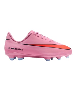 Nike Vapor voetbalschoenen voor kinderen met stevige zool (Roze/Zwart)